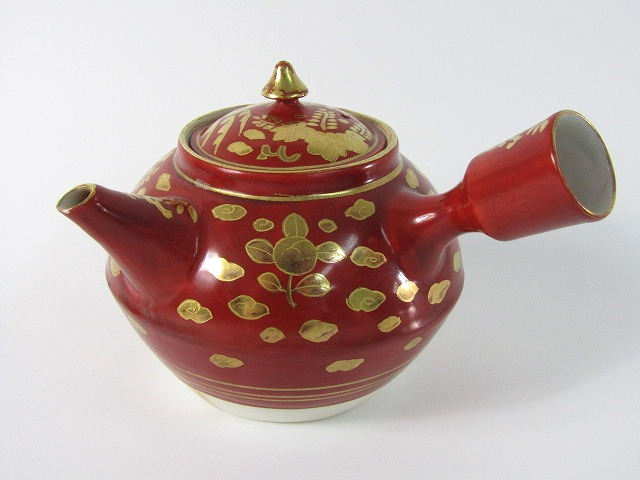 煎茶道具 北村和善作 御室焼 御本手 煎茶碗 五客 共箱 M R5833