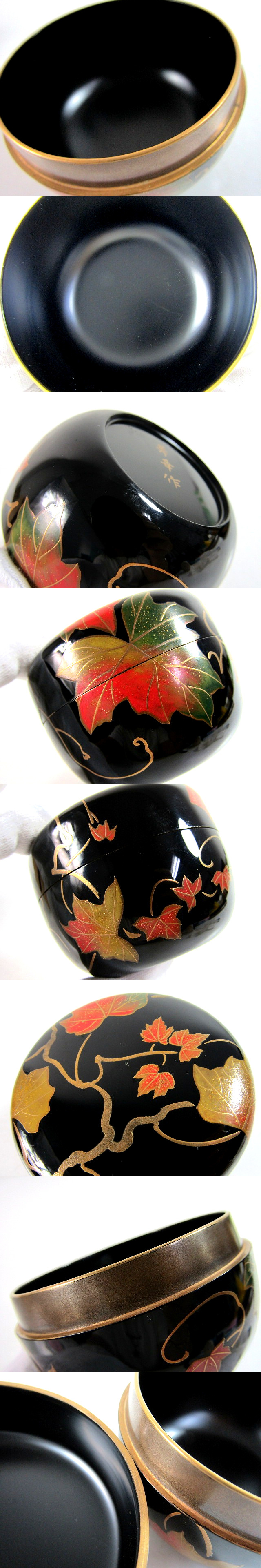 菓子器 C546 ◯華 作 秋韻棗 平棗 共箱【説明欄に詳細写真有り】-日本語版公式