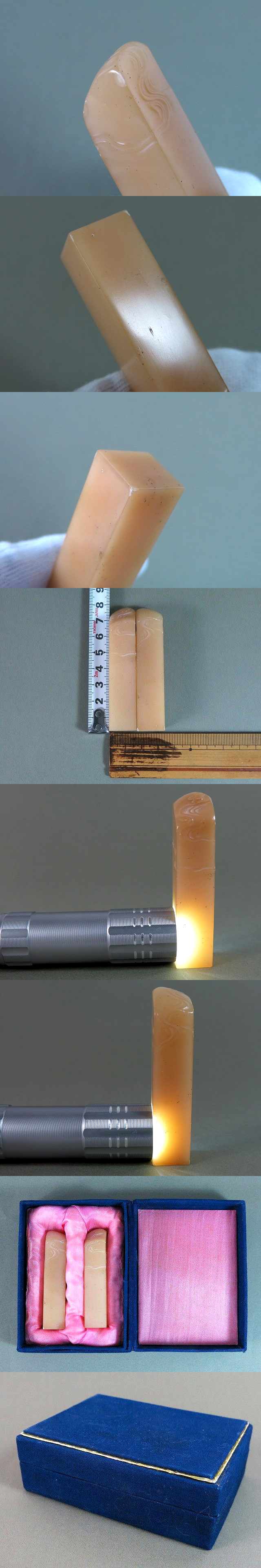 R275 収集家より 未使用 寿山石 芙蓉 田黄 印材 篆刻 総重量96.1g