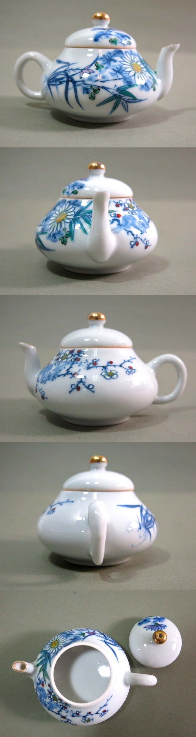 S608 井上春峰 作 急須 煎茶道具 染付 煎茶道具 - 陶芸作家・和食器